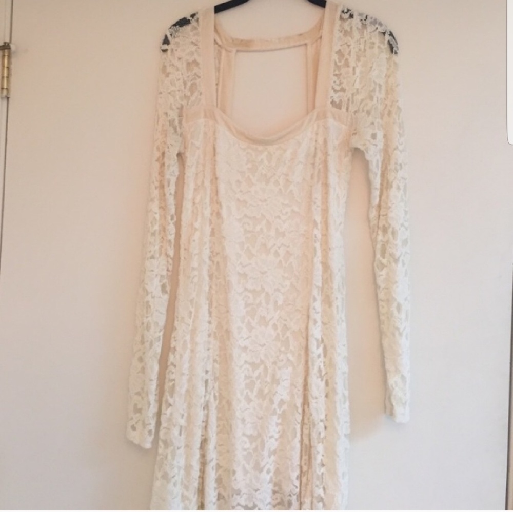 White lace Free People dress
